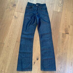 Women's Vintage Y2K David Bitton Buffalo Jeans Shiny Denim Blue Bootcut Size 25